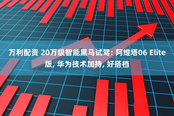 万利配资 20万级智能黑马试驾: 阿维塔06 Elite版, 华为技术加持, 好搭档