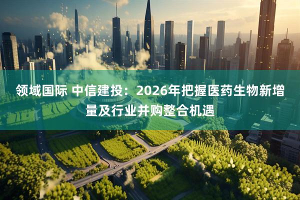 领域国际 中信建投：2026年把握医药生物新增量及行业并购整合机遇