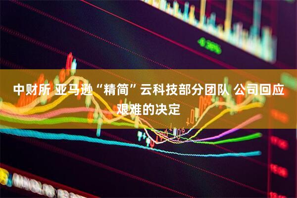 中财所 亚马逊“精简”云科技部分团队 公司回应艰难的决定